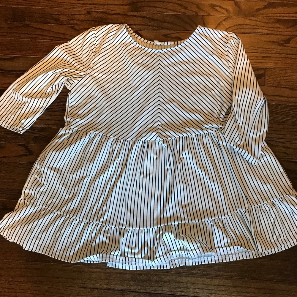 Maternity Baby Doll Stripe Top
